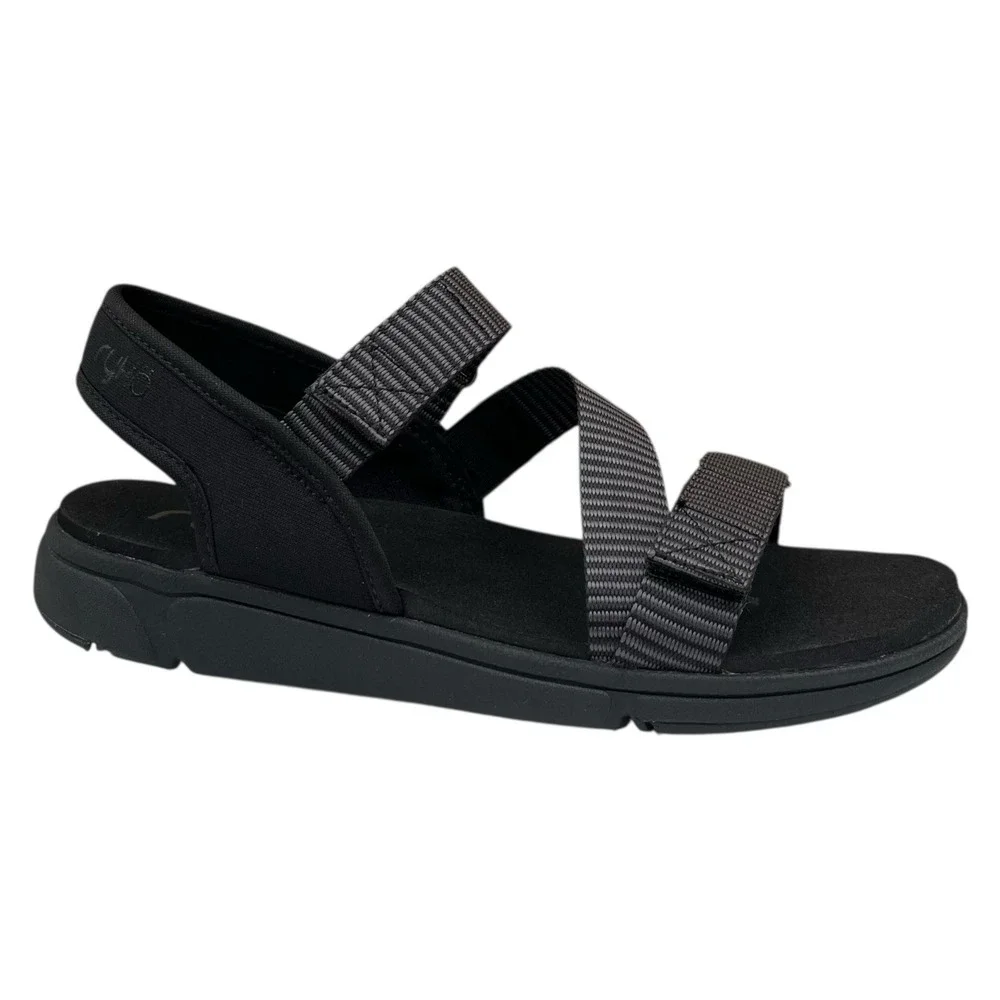 Ryka Womens Manifest Sport Adjustable Sandals Size 8.5 Black Lightweight Comfort